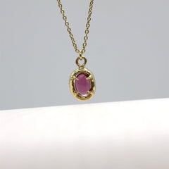 Pembe Turmalin Kolye