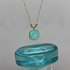 Sarı Altın Su Yeşili Kolye - Beyaz altın - Sarı altın - inci Kolye - pırlanta - Kolye -pırlanta Kolye - inci Kolye - Kolye çeşitleri - Kolyeler - altın Kolye modelleri