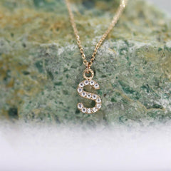 Rose Altın 14 Ayar S Harfi Kolye - Beyaz altın - Sarı altın - inci Kolye - pırlanta - Kolye -pırlanta Kolye - inci Kolye - Kolye çeşitleri - Kolyeler - altın Kolye modelleri