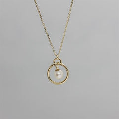 Sarı Altın 14 Ayar Perla Kolye - Beyaz altın - Sarı altın - inci kolye - pırlanta - Kolye -pırlanta kolye - inci kolye - kolye çeşitleri - kolyeler - altın kolye modelleri