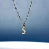 Sarı Altın 14 Ayar S Kolye - Beyaz altın - Sarı altın - inci kolye - pırlanta - Kolye -pırlanta kolye - inci kolye - kolye çeşitleri - kolyeler - altın kolye modelleri