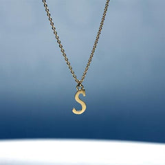 Sarı Altın 14 Ayar S Kolye - Beyaz altın - Sarı altın - inci kolye - pırlanta - Kolye -pırlanta kolye - inci kolye - kolye çeşitleri - kolyeler - altın kolye modelleri