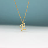 Sarı Altın 14 Ayar E Kolye - Beyaz altın - Sarı altın - inci kolye - pırlanta - Kolye -pırlanta kolye - inci kolye - kolye çeşitleri - kolyeler - altın kolye modelleri