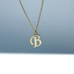 Sarı Altın 14 Ayar B Kolye - Beyaz altın - Sarı altın - inci kolye - pırlanta - Kolye -pırlanta kolye - inci kolye - kolye çeşitleri - kolyeler - altın kolye modelleri