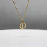 Sarı Altın 14 Ayar D Kolye - Beyaz altın - Sarı altın - inci kolye - pırlanta - Kolye -pırlanta kolye - inci kolye - kolye çeşitleri - kolyeler - altın kolye modelleri