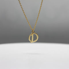 Sarı Altın 14 Ayar D Kolye - Beyaz altın - Sarı altın - inci kolye - pırlanta - Kolye -pırlanta kolye - inci kolye - kolye çeşitleri - kolyeler - altın kolye modelleri