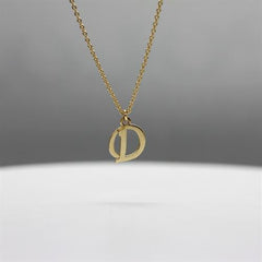 Sarı Altın 14 Ayar D Kolye - Beyaz altın - Sarı altın - inci kolye - pırlanta - Kolye -pırlanta kolye - inci kolye - kolye çeşitleri - kolyeler - altın kolye modelleri