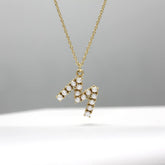 Sarı Altın 14 Ayar İncili M Harfi - Tac diamond - Sarı altın - inci kolye - pırlanta - kolye -pırlanta kolye - inci kolye - kolye - kolyeler - altın kolye modelleri