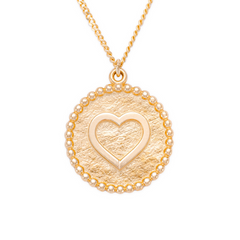 Sarı Altın 14 Ayar Kalp Madalyon Kolye- Tac diamond - Sarı altın - inci kolye - pırlanta - kolye -pırlanta kolye - inci kolye - kolye - kolyeler - altın kolye modelleri