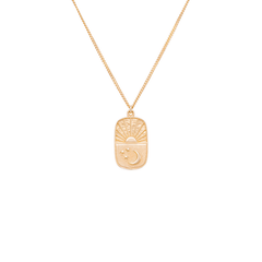 Sarı Altın 14 Ayar Gün-Ay Kolye- Tac diamond - Sarı altın - inci kolye - pırlanta - kolye -pırlanta kolye - inci kolye - kolye - kolyeler - altın kolye modelleri