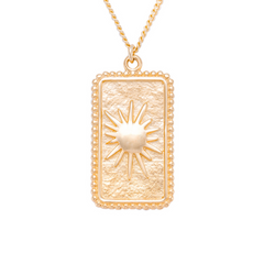 Sarı Altın 14 Ayar Kalbi Güneş Kolyee- Tac diamond - Sarı altın - inci kolye - pırlanta - kolye -pırlanta kolye - inci kolye - kolye - kolyeler - altın kolye modelleri