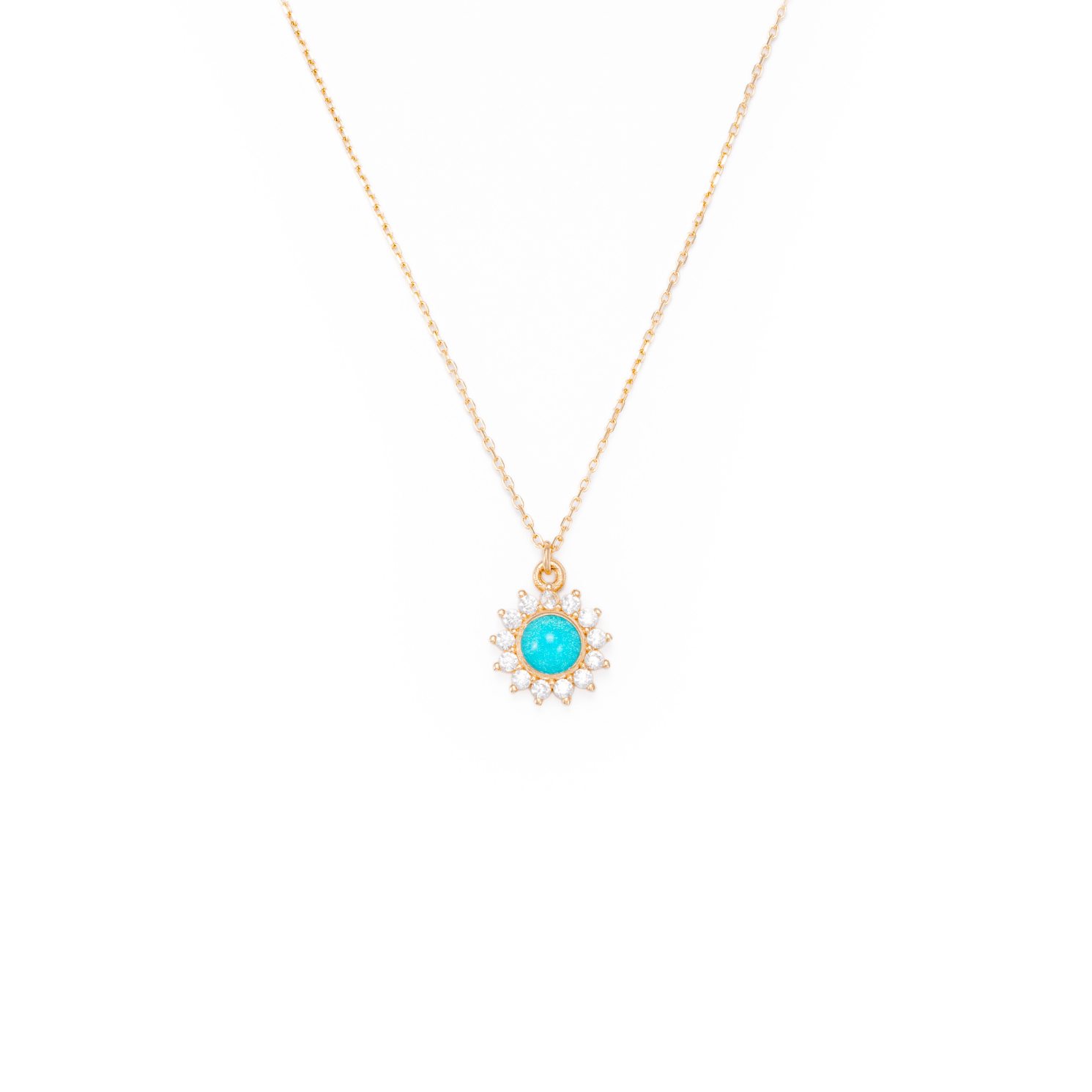 Sarı Altın 14 Ayar Mineli Yıldız Kolye- Tac diamond - Sarı altın - inci kolye - pırlanta - kolye -pırlanta kolye - inci kolye - kolye - kolyeler - altın kolye modelleri