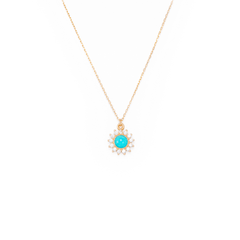 Sarı Altın 14 Ayar Mineli Yıldız Kolye- Tac diamond - Sarı altın - inci kolye - pırlanta - kolye -pırlanta kolye - inci kolye - kolye - kolyeler - altın kolye modelleri