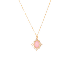 Sarı Altın 14 Ayar Vintage Kolye- Tac diamond - Sarı altın - inci kolye - pırlanta - kolye -pırlanta kolye - inci kolye - kolye - kolyeler