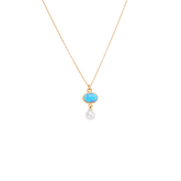 Sarı Altın 14 Ayar Opal İnci Kolye- Tac diamond - Sarı altın - inci kolye - pırlanta - kolye -pırlanta kolye - inci kolye - kolye - kolyeler