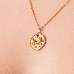 Oğlak Burcu Kolye - Tac diamond - Sarı altın - burç kolye - pırlanta - kolye -pırlanta kolye