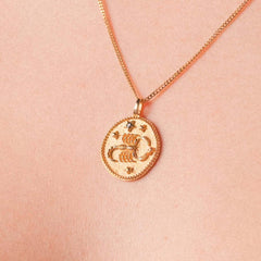 Akrep Burcu Kolye - Tac diamond - Sarı altın - burç kolye - pırlanta - kolye -pırlanta kolye