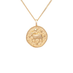 Koç Burcu Kolye - Tac diamond - Sarı altın - burç kolye - pırlanta - kolye -pırlanta kolye