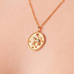 Aslan Burcu Kolye - Tac diamond - Sarı altın - burç kolye - pırlanta - kolye -pırlanta kolye