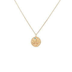 Kova Burcu Kolye - Tac diamond - Sarı altın - burç kolye - pırlanta - kolye -pırlanta kolye