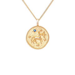 Yay Burcu Kolye - Tac diamond - Sarı altın - burç kolye - pırlanta - kolye -pırlanta kolye