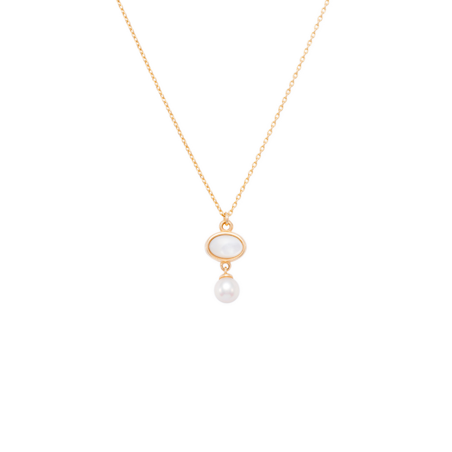 Sarı Altın 14 Ayar Sedef Kolye - Tac diamond - Sarı altın - inci kolye - pırlanta - kolye -pırlanta kolye - inci kolye - kolye - kolyeler - altın kolye modelleri