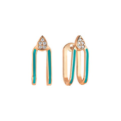 Mavi Mineli Ataç Küpe