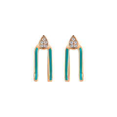 Mavi Mineli Ataç Küpe