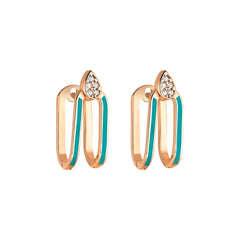 Mavi Mineli Ataç Küpe