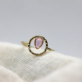 Pembe Damla Turmalin Yüzük