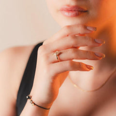 Sarı Altın 14 Ayar Mekik Yüzük - Beyaz altın - Sarı altın - inci yüzük - pırlanta - Yüzük -pırlanta yüzük - inci yüzük - yüzük - yüzükler - altın yüzük modelleri