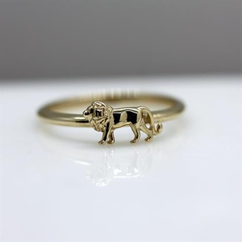 Sarı Altın 14 Ayar Aslan Yüzük - Beyaz altın - Sarı altın - inci yüzük - pırlanta - Yüzük -pırlanta yüzük - inci yüzük - yüzük - yüzükler - altın yüzük modelleri