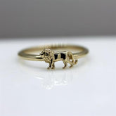 Sarı Altın 14 Ayar Aslan Yüzük - Beyaz altın - Sarı altın - inci yüzük - pırlanta - Yüzük -pırlanta yüzük - inci yüzük - yüzük - yüzükler - altın yüzük modelleri