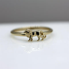 Sarı Altın 14 Ayar Aslan Yüzük - Beyaz altın - Sarı altın - inci yüzük - pırlanta - Yüzük -pırlanta yüzük - inci yüzük - yüzük - yüzükler - altın yüzük modelleri