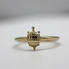 Sarı Altın 14 Ayar Kaplumbağa Yüzük - Beyaz altın - Sarı altın - inci yüzük - pırlanta - Yüzük -pırlanta yüzük - inci yüzük - yüzük - yüzükler - altın yüzük modelleri