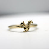 Sarı Altın 14 Ayar Sincap Yüzük - Beyaz altın - Sarı altın - inci yüzük - pırlanta - Yüzük -pırlanta yüzük - inci yüzük - yüzük - yüzükler - altın yüzük modelleri