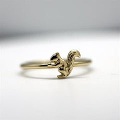 Sarı Altın 14 Ayar Sincap Yüzük - Beyaz altın - Sarı altın - inci yüzük - pırlanta - Yüzük -pırlanta yüzük - inci yüzük - yüzük - yüzükler - altın yüzük modelleri