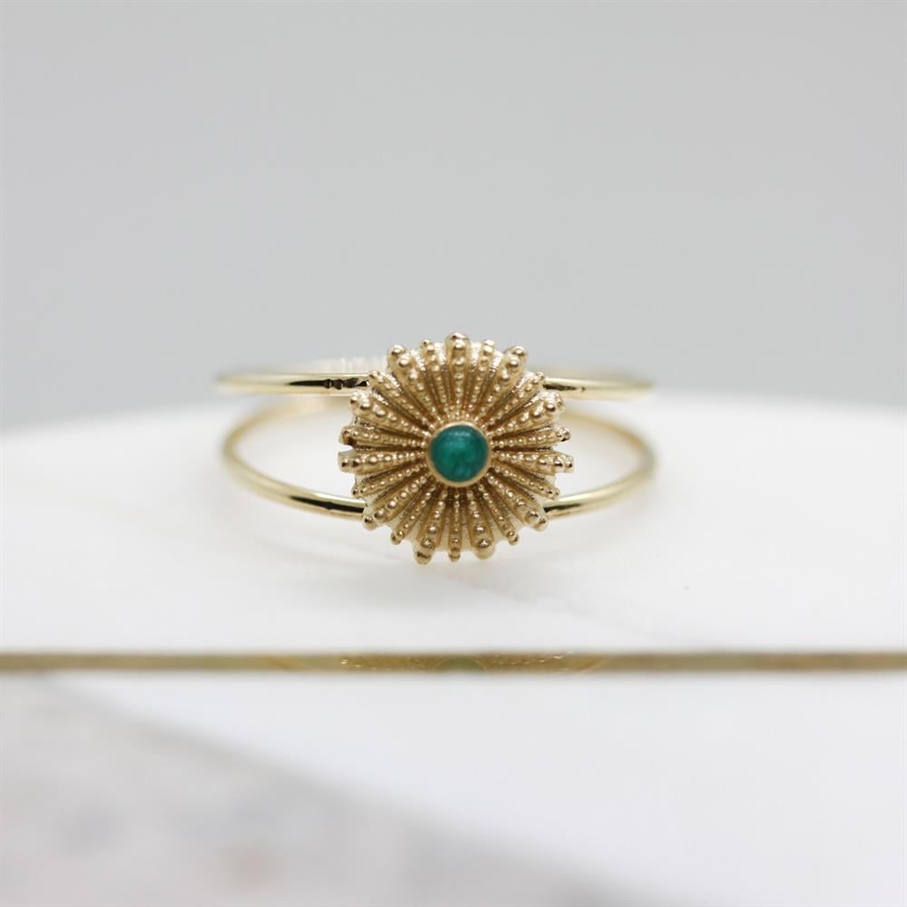 Sarı Altın 14 Ayar Kabuk Yüzük - Tac diamond - Sarı altın - inci yüzük - pırlanta - Yüzük -pırlanta yüzük - inci yüzük - yüzük - yüzükler - altın yüzük modelleri