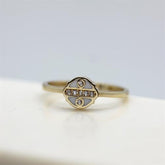 Sarı Altın 14 Ayar Bölme Yüzük - Tac diamond - Sarı altın - inci yüzük - pırlanta - Yüzük -pırlanta yüzük - inci yüzük - yüzük - yüzükler - altın yüzük modelleri