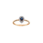 Rose Altın 14 Ayar Pırlanta Oval Safir Yüzük - Beyaz altın - Sarı altın - inci Yüzük - pırlanta - Yüzük -pırlanta Yüzük - inci Yüzük - Yüzük çeşitleri - Yüzükler - altın Yüzük modelleri