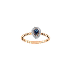 Rose Altın 14 Ayar Pırlanta Oval Safir Yüzük - Beyaz altın - Sarı altın - inci Yüzük - pırlanta - Yüzük -pırlanta Yüzük - inci Yüzük - Yüzük çeşitleri - Yüzükler - altın Yüzük modelleri