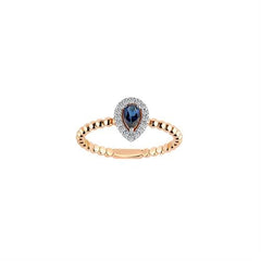 Rose Altın 14 Ayar Pırlanta Oval Safir Yüzük - Beyaz altın - Sarı altın - inci Yüzük - pırlanta - Yüzük -pırlanta Yüzük - inci Yüzük - Yüzük çeşitleri - Yüzükler - altın Yüzük modelleri