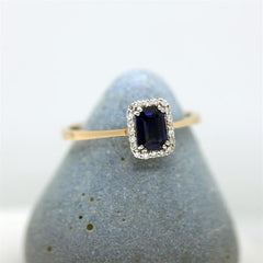 Rose Altın 14 Ayar Emerald Safir Yüzük -  Beyaz altın -  Sarı altın - inci yüzük - pırlanta - Yüzük -pırlanta yüzük - inci yüzük - yüzük - yüzükler - altın yüzük modelleri