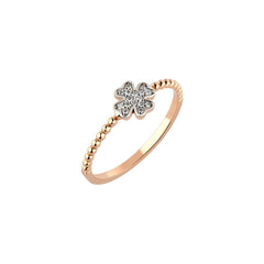 Pırlantalı Yonca Yüzük