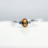 Beyaz Altın 14 Ayar Sarı Safir Yüzük -Beyaz altın - Sarı altın - inci yüzük - pırlanta - Yüzük -pırlanta yüzük - inci yüzük - yüzük - yüzükler - altın yüzük modelleri