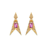 Kırmızı Baget Ok Küpe