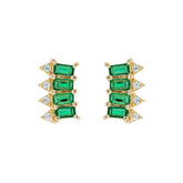 Sıralı Yeşil Baget Küpe