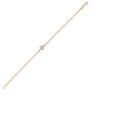 Rose Altın 14 Ayar Kare Pırlanta Bileklik - Beyaz altın - Sarı altın - inci bileklik - pırlanta - bileklik -pırlanta bileklik - inci bileklik - bileklik çeşitleri - Bileklikler - altın bileklik modelleri