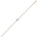 Rose Altın 14 Ayar Kare Pırlanta Bileklik - Beyaz altın - Sarı altın - inci bileklik - pırlanta - bileklik -pırlanta bileklik - inci bileklik - bileklik çeşitleri - Bileklikler - altın bileklik modelleri