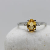 Sarı Safir Pırlanta Yüzük